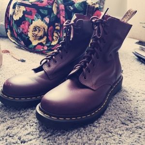 Deep Red Doc Martins